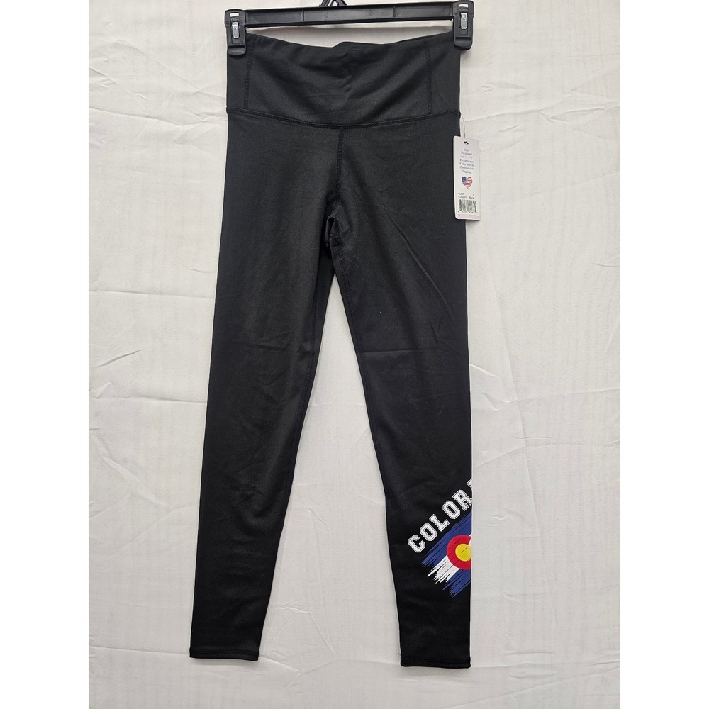 Collette‎ Love Colorado Spirit Leggings Black High Waist Compression Small CL925